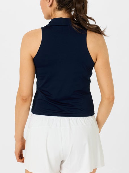 Lucky in Love Womens Club Polo Tank - Navy