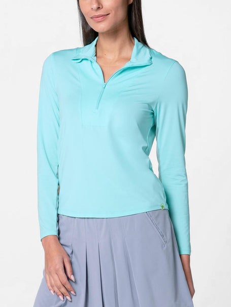 Lucky In Love Womens Eyelet Free Play Zip Top