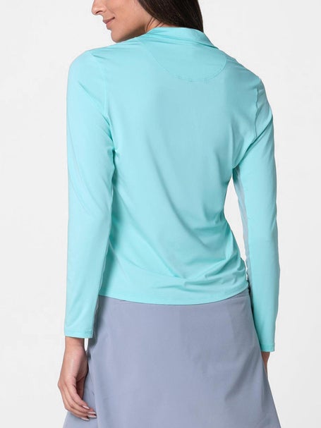 Lucky In Love Womens Eyelet Free Play Zip Top