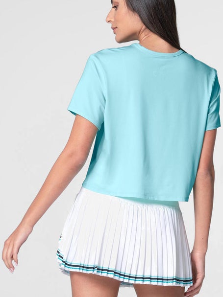 Lucky In Love Womens L-UV Power Box Top - Capri