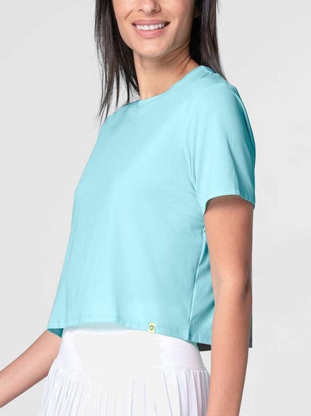 Lucky In Love Womens L-UV Power Box Top - Capri