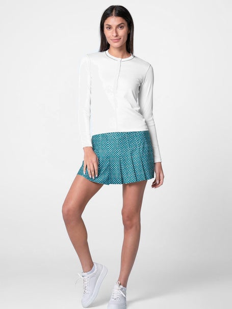 Lucky In Love Womens Eyelet Riviera Henley Long Sleeve