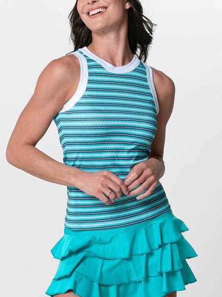 Lucky In Love Womens Eyelet Came To Win Tank