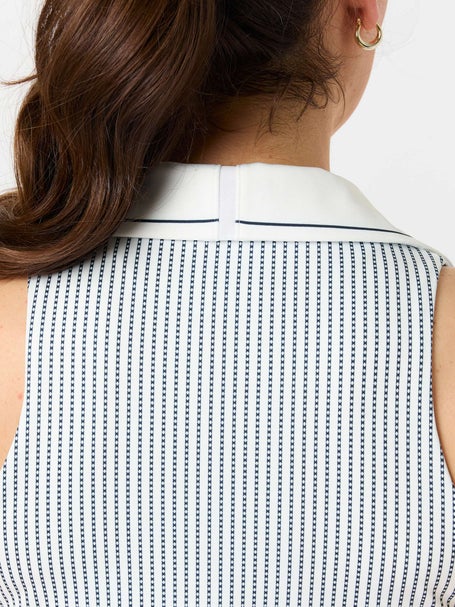 Lucky in Love Womens Glow Set Stripes Polo Tank