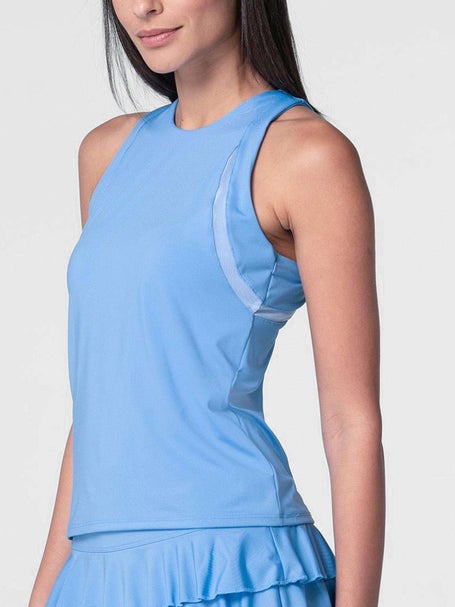 Lucky In Love Womens Linen High Neck Action Tank