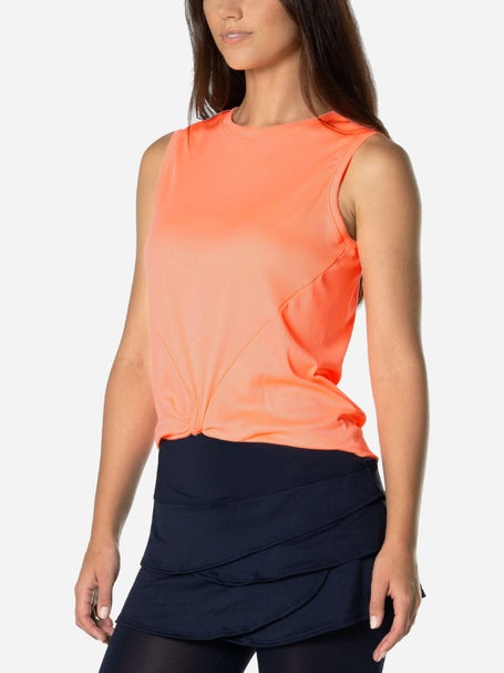 Lucky In Love Womens Lavender Love Twist Front Tank