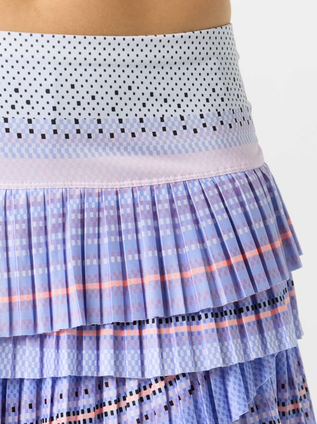 Lucky In Love Womens Lavender Love Pleat Scallop Skirt