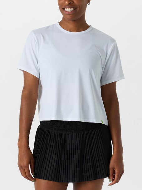 Lucky In Love Womens L-UV Power Box Top - White