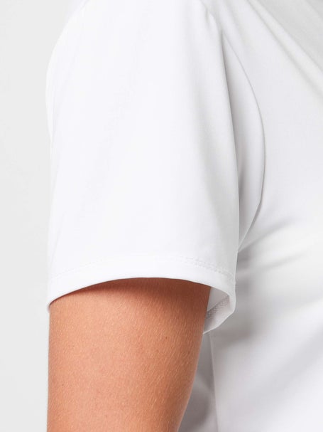 Lucky In Love Womens L-UV Power Box Top - White