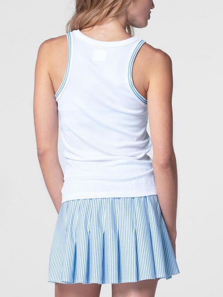 Lucky In Love Womens Linen Streak Tank