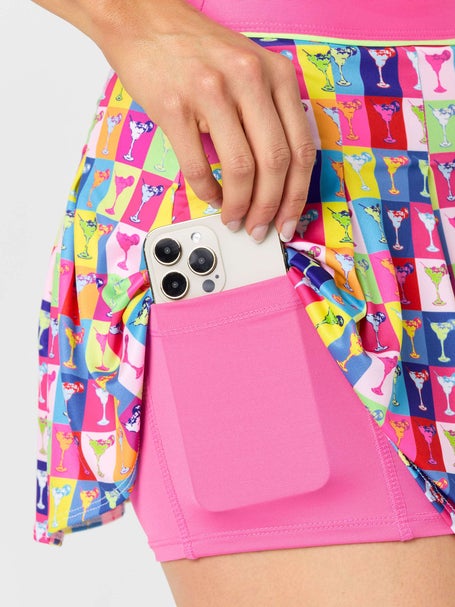 Lucky In Love Womens Margarita Pop Art Pleat Skirt