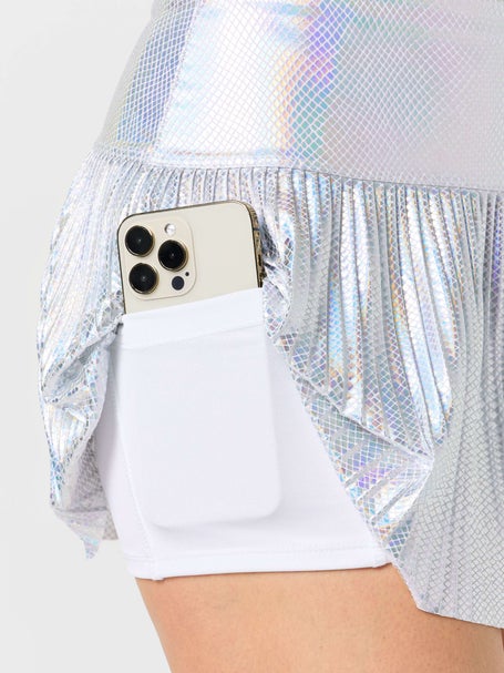 Lucky In Love Womens Snakeskin Pleat Skirt