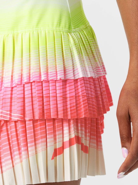 Lucky In Love Womens Sunset Spin Pleat Scallop Skirt