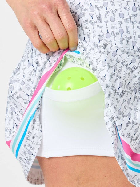 Lucky in Love Womens Pickle-Tini Pickleball Skirt