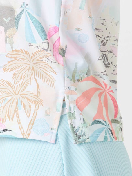 Lucky in Love Womens Riviera Breeze Club V-Neck Tank