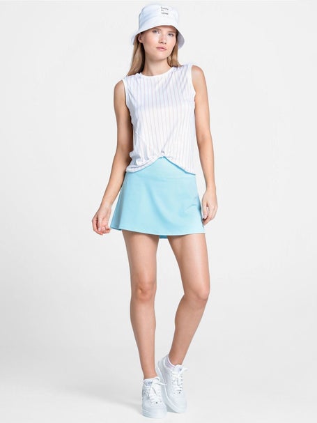 Lucky In Love Womens Retro Stripe Twist Front Tank