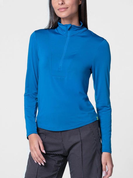 Lucky In Love Womens Stripe Free Play Zip Long Sleeve