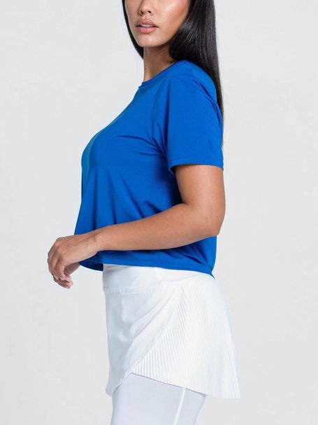 Lucky In Love Womens L-UV Power Box Top - Blue