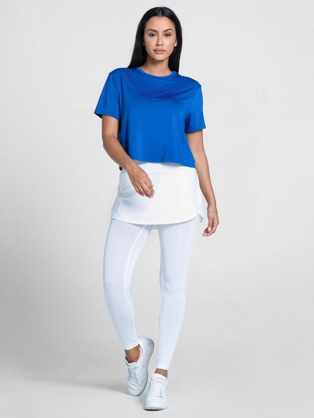 Lucky In Love Womens L-UV Power Box Top - Blue