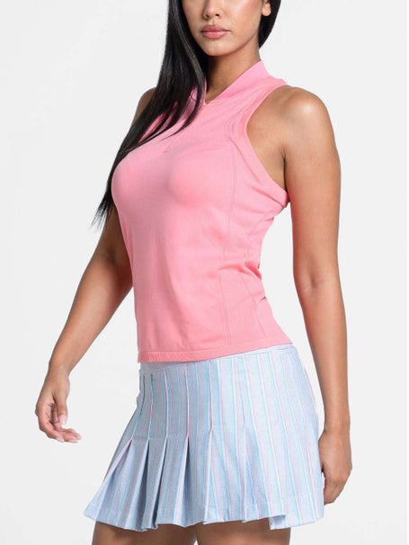 Lucky In Love Womens Retro Seamless Sleeveless Polo