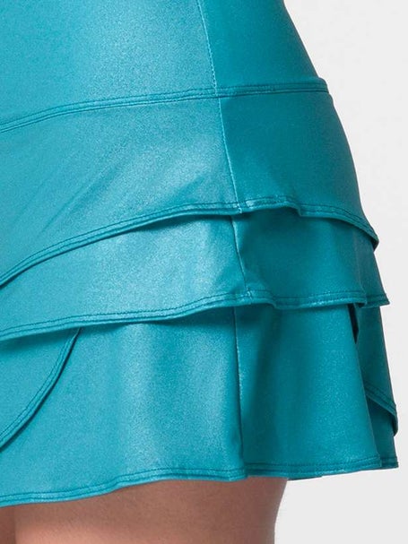 Lucky In Love Womens All That Shimmers Scallop Skirt