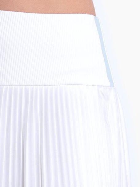 Lucky in Love Womens Riviera Racer Rib Pleat Skirt