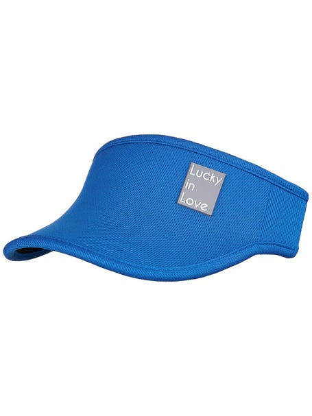 Lucky In Love Womens Stretch Visor - Royal
