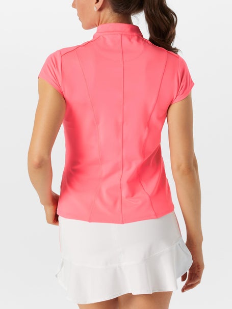 Lucky In Love Womens Sunset Spin Zip Top