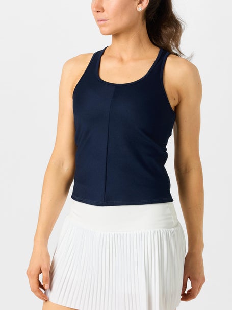 Lucky in Love Womens Core Scoop Neck Rib Tank - Navy