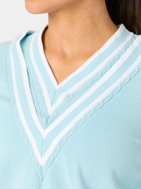 Lucky in Love Womens Riviera Victory V-Neck Sweater