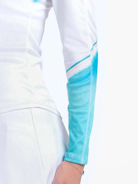 Lucky in Love Womens Waves Sun Beat Long Sleeve