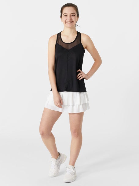 Lucky in Love Womens Core Rib Tie Back Tank - Black