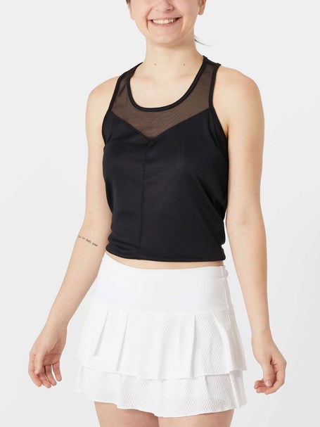 Lucky in Love Womens Core Rib Tie Back Tank - Black