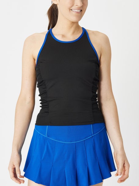 Lucky in Love Womens Neon Ruche Crop Tank