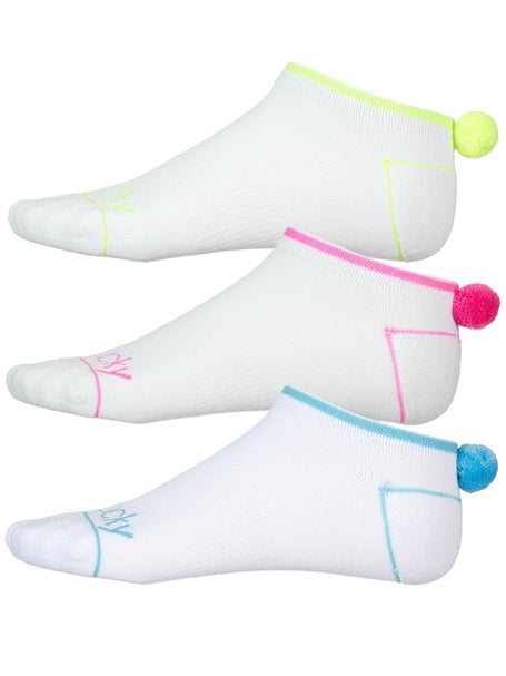 Lucky In Love Wmn Pom 3Pk Low Cut Sock Size 4-10 Multi