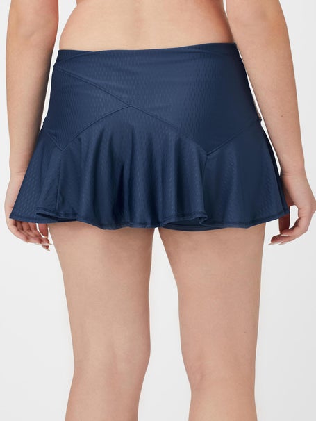Lucky in Love Womens Palms Royale Stripe Flounce Skirt