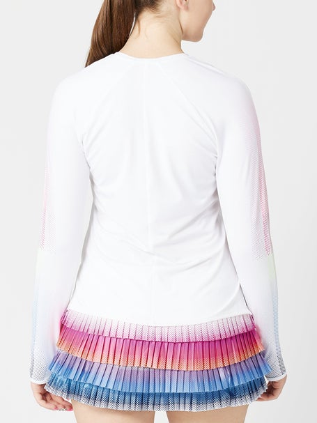 Lucky in Love Womens Shock Wave Long Sleeve Top