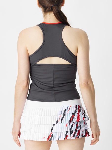 Lucky in Love Womens Tech Cutout Crop Tank