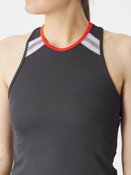 Lucky in Love Womens Tech Cutout Crop Tank