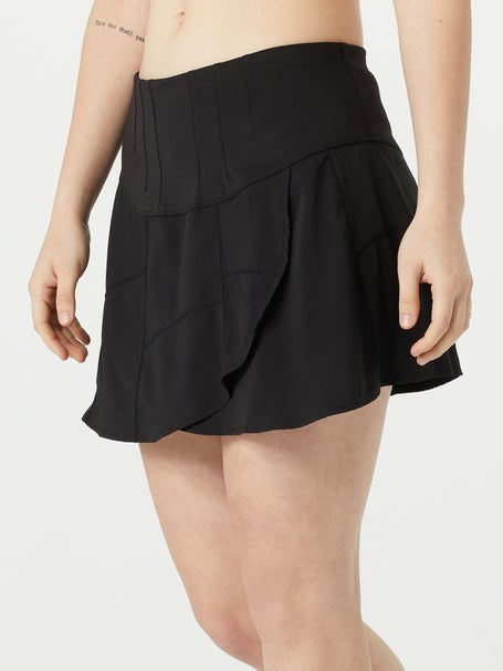 Lucky in Love Womens Tech Long Patchwork Skirt