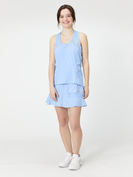 Lucky in Love Womens Tech Long Sprint Mesh Skirt
