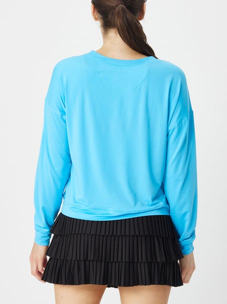 Lucky in Love Womens L-UV Hype LS Top - Blue