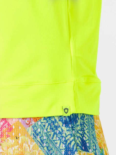 Lucky in Love Womens L-UV Hype LS Top - Neon Yellow