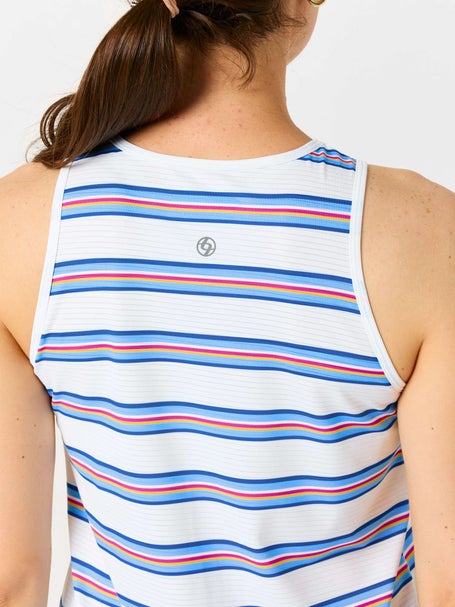 LIJA Womens Court Crush Shift Stripe Tank