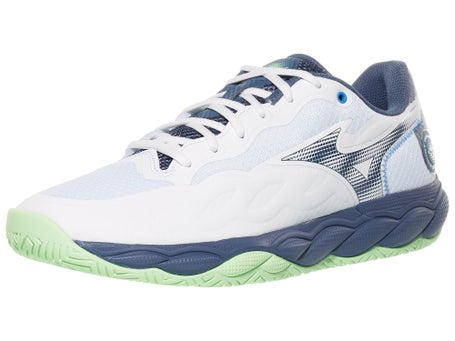 Mizuno Wave Enforce Court Wh/Vintage Indigo Mens Shoes