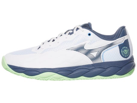 Mizuno Wave Enforce Court Wh/Vintage Indigo Mens Shoes