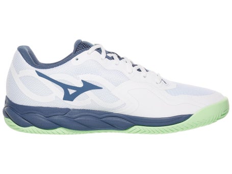 Mizuno Wave Enforce Court Wh/Vintage Indigo Mens Shoes