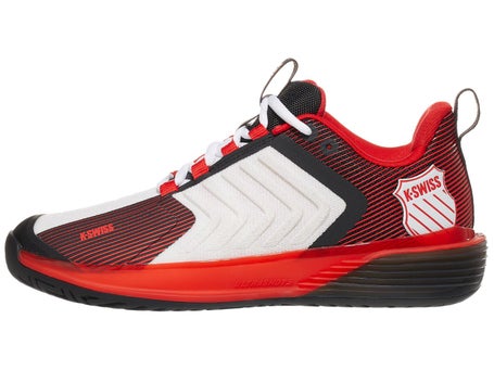 KSwiss Ultrashot 3 White/Black/Red Mens Shoe