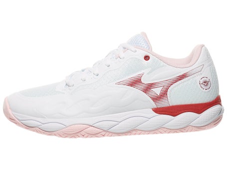Mizuno Wave Enforce Court Wh/Pinkesque Womens Shoes 