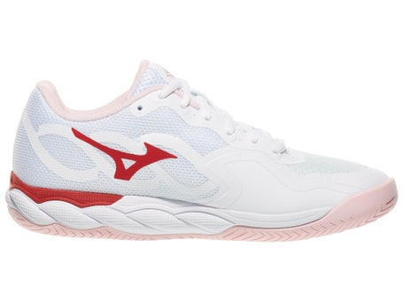 Mizuno Wave Enforce Court Wh/Pinkesque Womens Shoes 